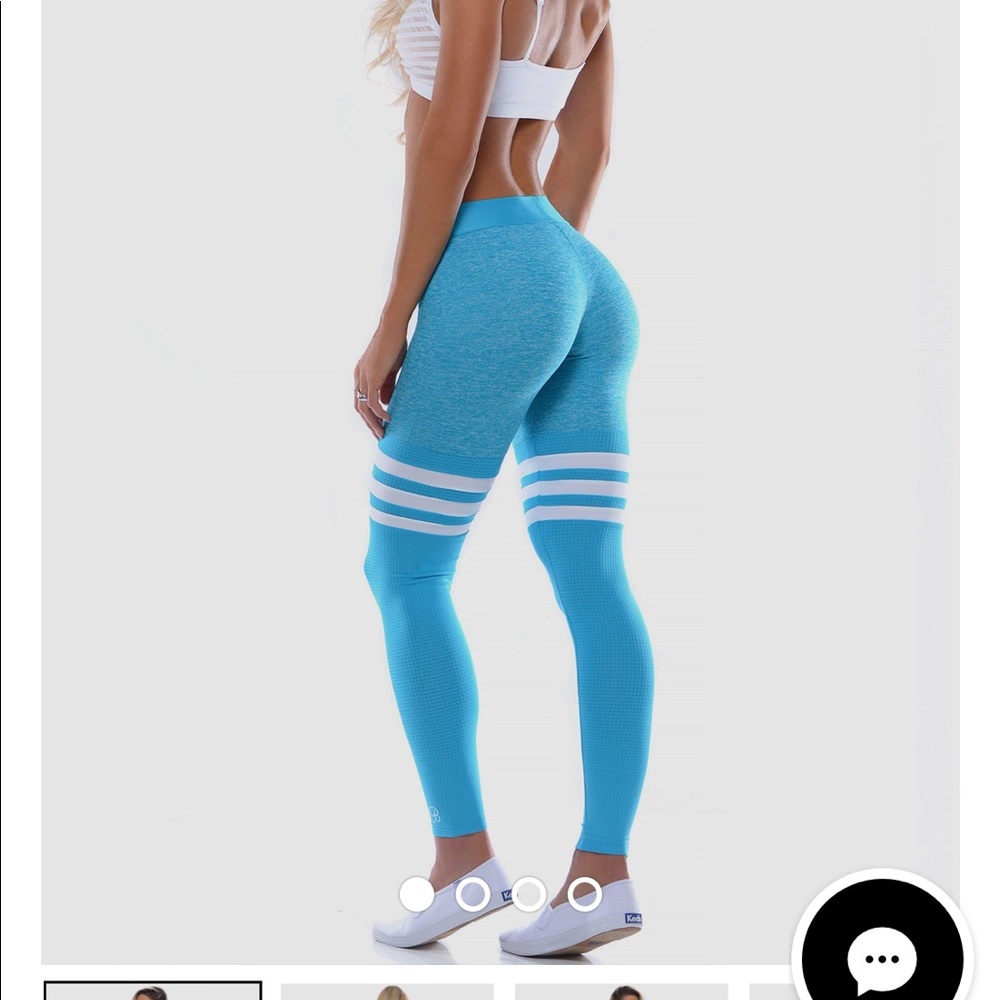 ISO Blue bombshell thigh high sock leggings